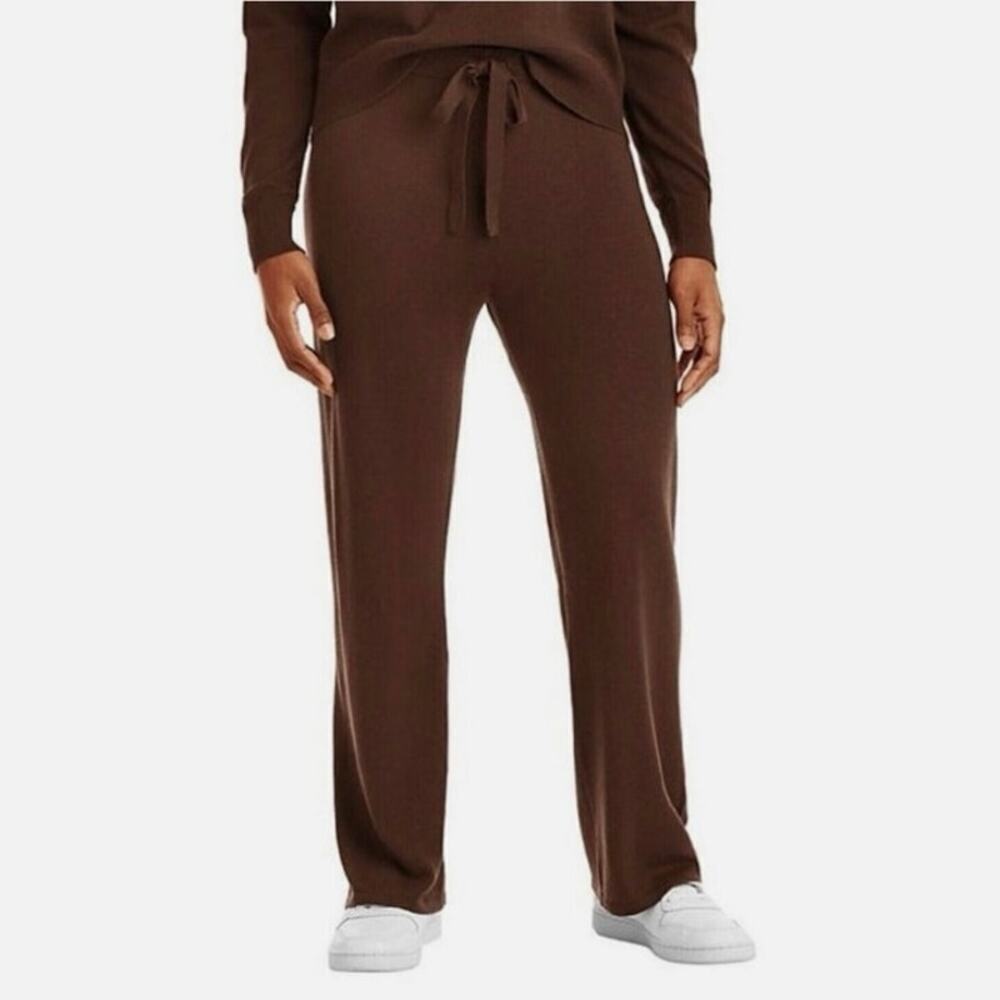 NWT Luxury Cashmere Blend Wide Leg Pants in Brown